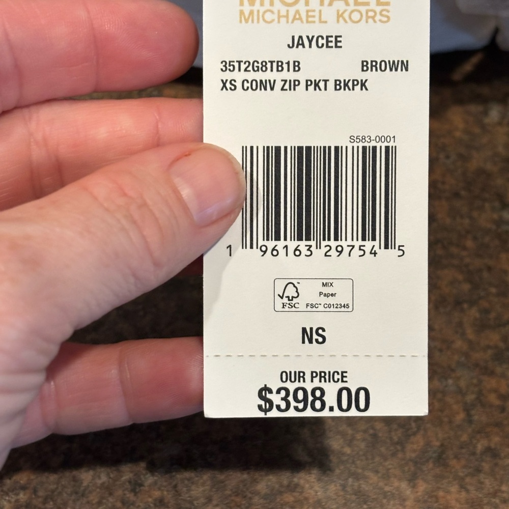 NWT MK Michael Kors xs convertible backpack - Picture 6 of 7